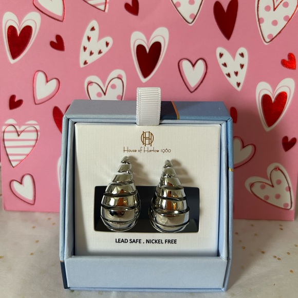 New House of Harlow Hollowed Out Teardrop Earrings Elegant Chic ❤️💝❤️ - Picture 1 of 6